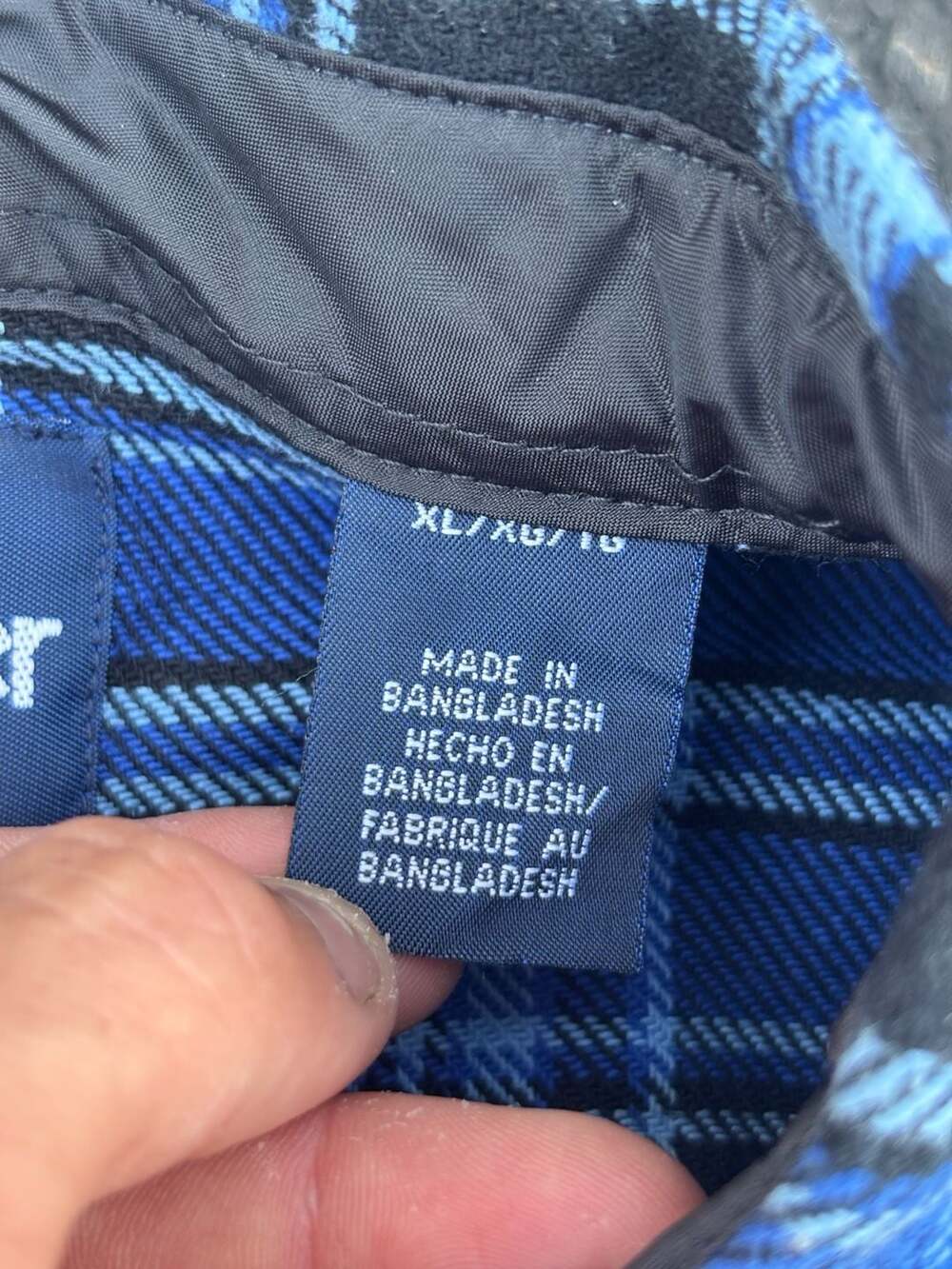 (2)Wrangler Mens Blue and Black Plaid Pearl Snap heavy Flannel size XL - Picture 4 of 10